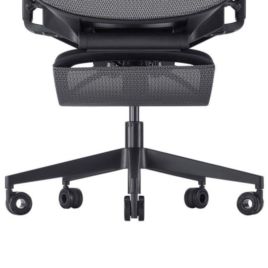 Cadeira Ergonómica Valk MYLA Malla Cinza/Preto Reposa-pés Ajustável Gaming Escritório