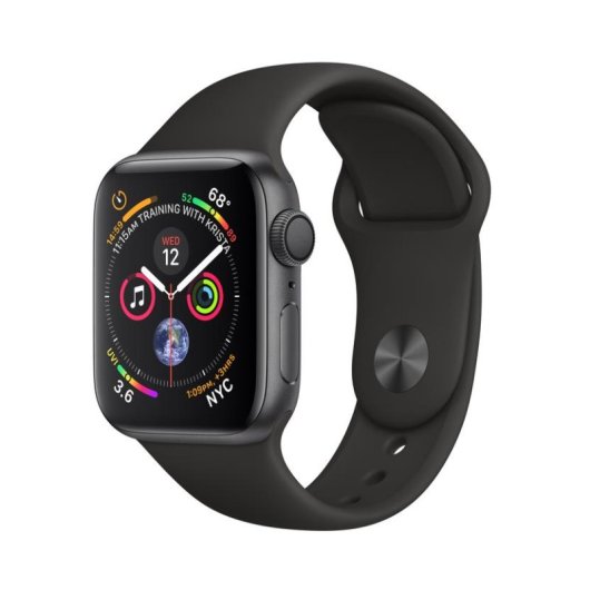 Apple Watch Series 4 GPS NFC 40mm OLED Gris S/L Étanchéité 50 m Pulsomètre