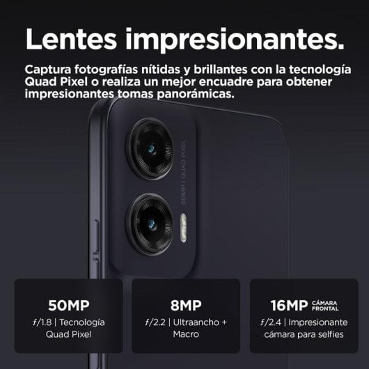 Motorola moto G35 5G 8GB 128GB 6.72" LCD 120Hz 5G Dual SIM Bateria 5000mAh NFC IP54 Android 14 Preto