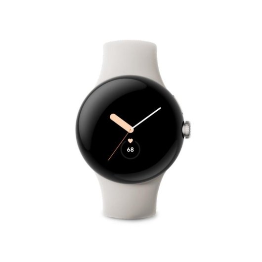 Google Pixel Watch Bluetooth GPS NFC 41mm AMOLED Argent/Crème S/L Etanche 5ATM SpO2 Pulsomètre Suivi Sommeil SOS