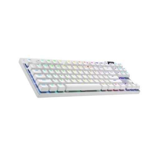Teclado Logitech G Pro X TKL mecánico inalámbrico QWERTY RGB blanco para gaming