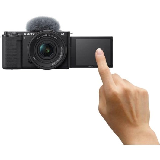 Cámara mirrorless Sony ZV-E10 24,2MP 4K 16-50mm f/3,5-5,6 OSS II WiFi Bluetooth