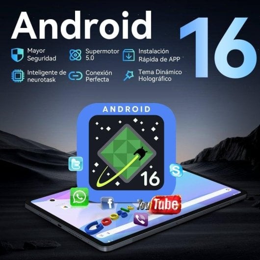 Tablet TABWEE T60 12.2" FHD 12GB/256GB 4G 10000mah Android 16 con Teclado Gris