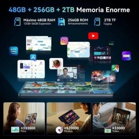 Tablet TABWEE T60 4G 12,2" 12GB 256GB Gris con Teclado y Stylus Pen