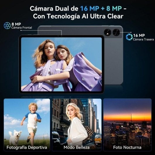 Tablet TABWEE T60 12.2" FHD 12GB/256GB 4G 10000mah Android 16 con Teclado Gris