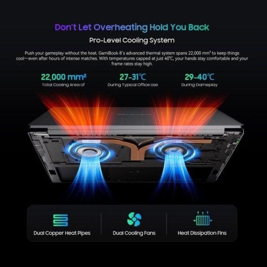 Blackview Gamibook 8 Gaming Laptop 16" AMD Ryzen 7 7735HS 16GB 512GB W11 Pro + Pantalla Portátil