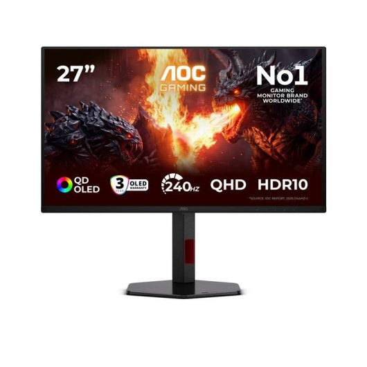 Monitor AOC Q27G4ZDR 26,5" QHD 240 Hz QD-OLED 0,03 ms HDR10 Hoogteverstelbaar