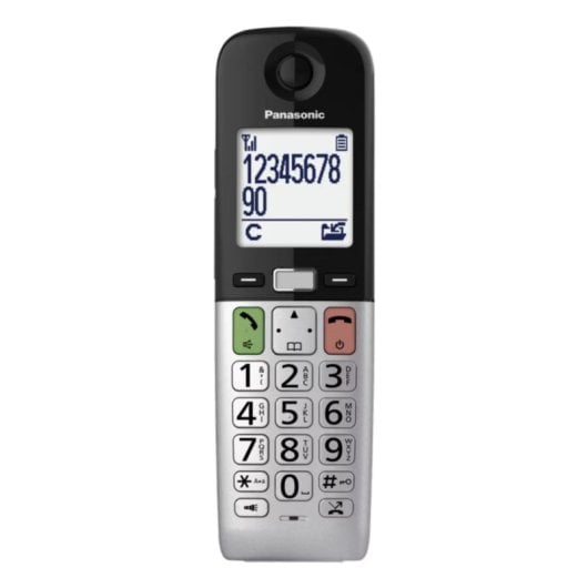 Telefon Panasonic KX-TGU432 Duo DECT kabellos 2 Mobilteile Schwarz Silber