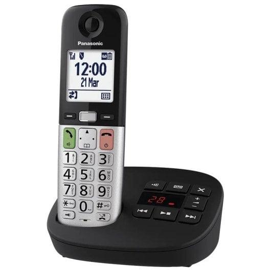 Telefone DECT Panasonic KX-TGU430EXB Altifalante 1000 contactos Preto Cinzento