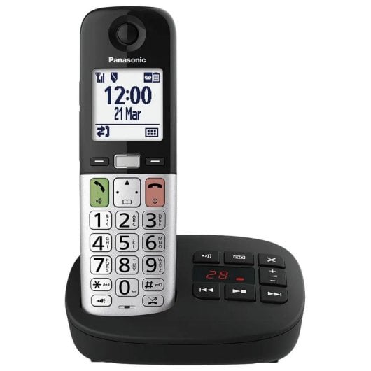 Telefone DECT Panasonic KX-TGU430EXB Altifalante 1000 contactos Preto Cinzento
