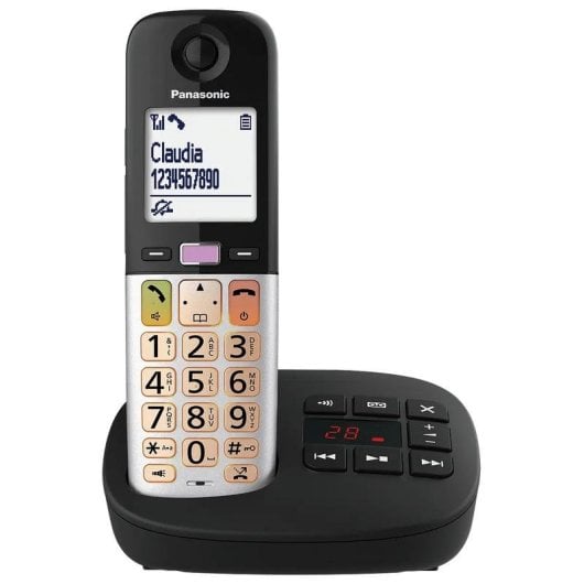 Telefone DECT Panasonic KX-TGU430EXB Altifalante 1000 contactos Preto Cinzento