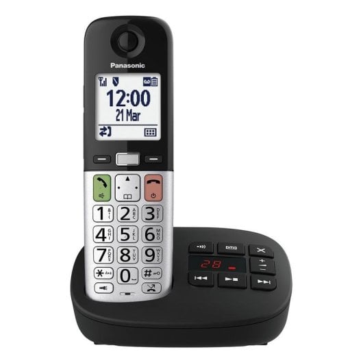 Telefone DECT Panasonic KX-TGU430EXB Altifalante 1000 contactos Preto Cinzento