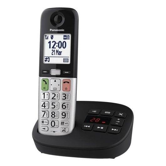 Telefone DECT Panasonic KX-TGU430EXB Altifalante 1000 contactos Preto Cinzento