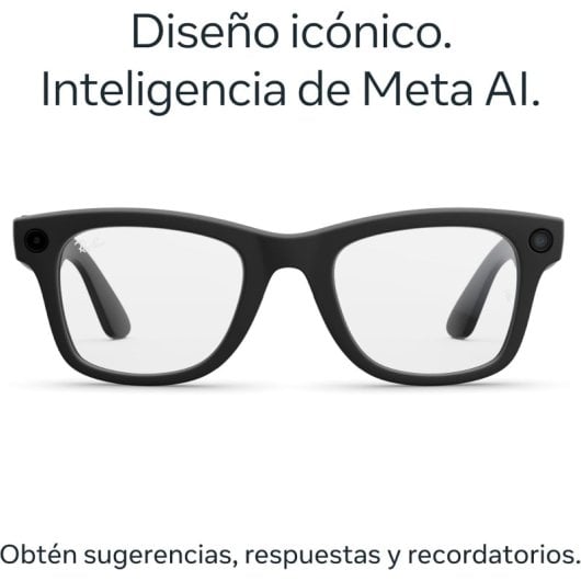 Ray-Ban Meta Wayfarer Gen 2 Gafas Inteligentes 32GB Cámara 12MP Cristal Transparente UV Negro Mate