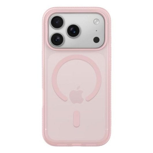 Funda para móvil Belkin SheerForce tipo cover reciclada rosa MagSafe para iPhone 17 Pro