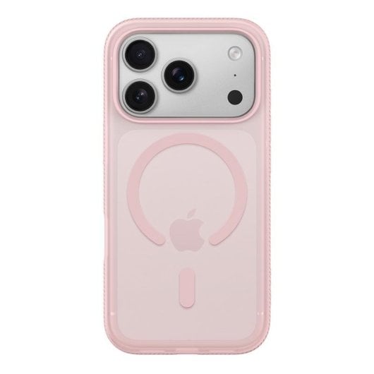 Funda para móvil Belkin SheerForce tipo cover reciclada rosa MagSafe para iPhone 17 Pro