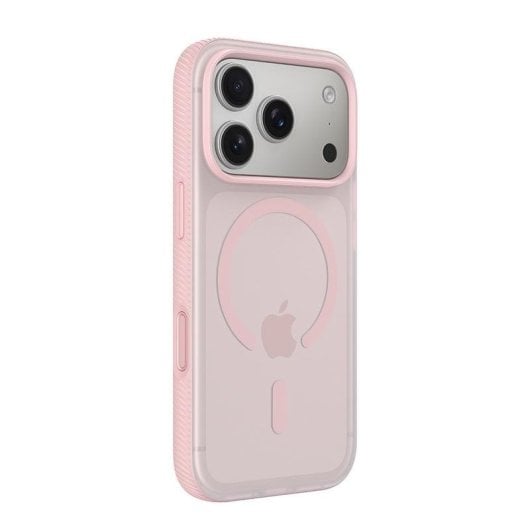 Funda para móvil Belkin SheerForce tipo cover reciclada rosa MagSafe para iPhone 17 Pro