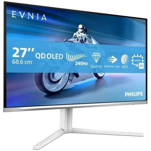Écran PC Philips Evnia 6000 27M2N6501L 26,5'' Quad HD 240Hz QD-OLED Blanc G-SYNC HDR10 0,03ms