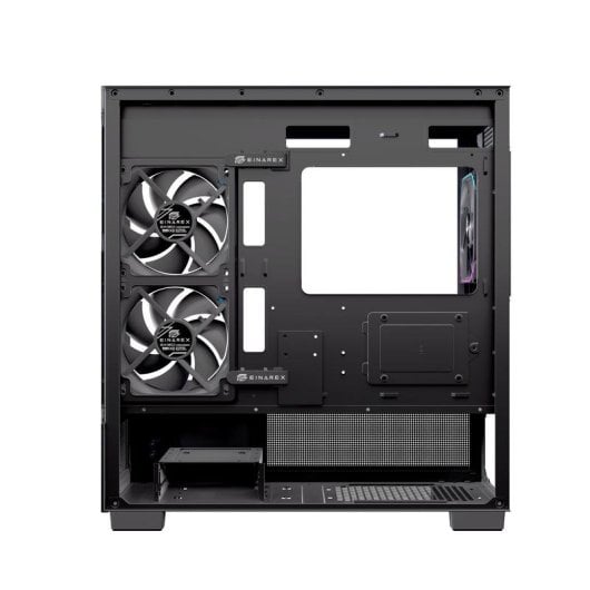 Boîtier Einarex PRISMA SM501D RGB Black micro ATX RGB verre trempé