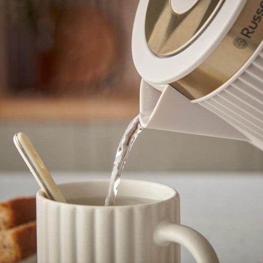Wasserkocher Russell Hobbs Bronte 1,7L 2400W kabellos Gold Steinfarbe