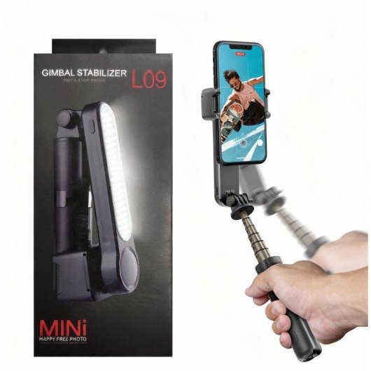 Estabilizador de Gimbal Karawan para Smartphone com Tripé e Selfie Stick Inalámbrico