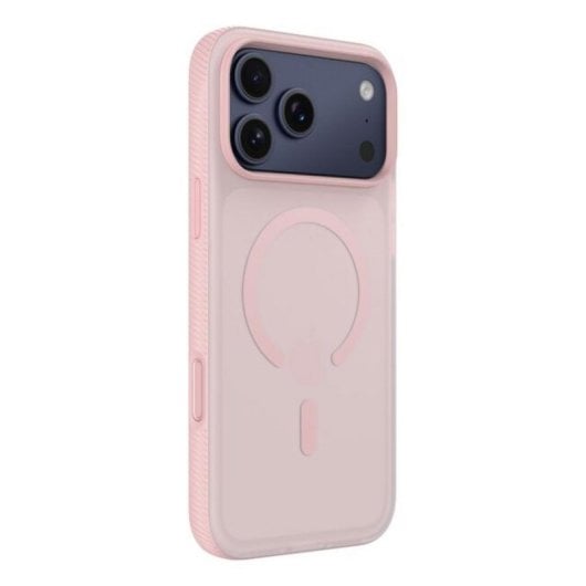 Funda para móvil Belkin SheerForce tipo cover reciclada rosa anticaídas compatible MagSafe para iPhone 17 Pro Max