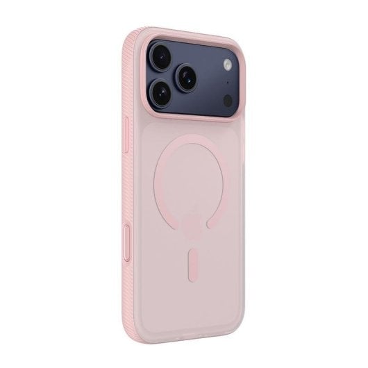Funda para móvil Belkin SheerForce tipo cover reciclada rosa anticaídas compatible MagSafe para iPhone 17 Pro Max