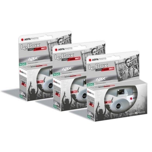 Appareil photo Agfaphoto LeBox Black & White optique 31 mm pack 3 caméras