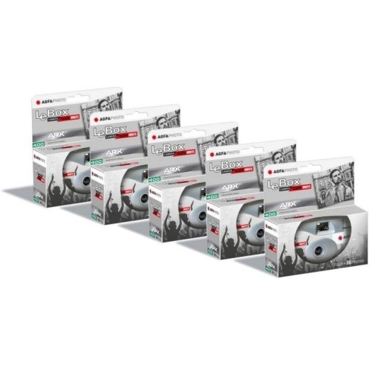 Appareil photo jetable Agfaphoto LeBox Black & White 31 mm pack 5 caméras