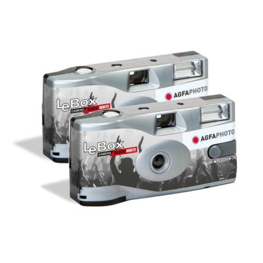 Cámara desechable Agfaphoto LeBox Blanco y Negro 31 mm Pack 2 unidades