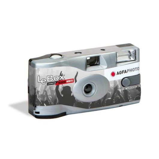 Appareil photo jetable Agfaphoto LeBox 31 mm noir et blanc pack 10