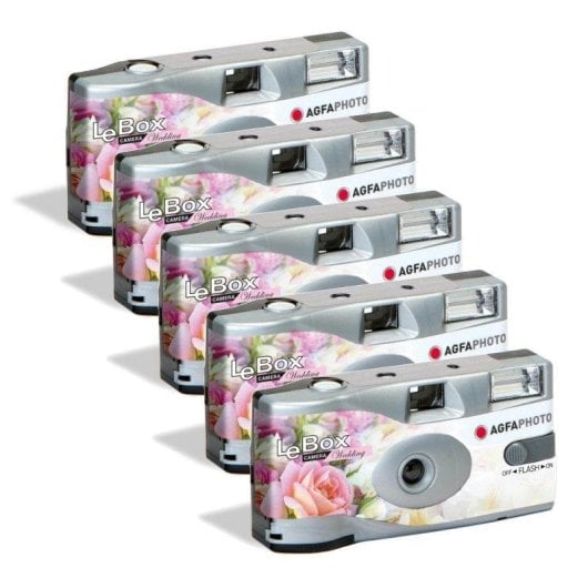 Fotocamera Monouso Agfaphoto LeBox 27 Scatti 31 mm Flash ISO 400 Pacco 5