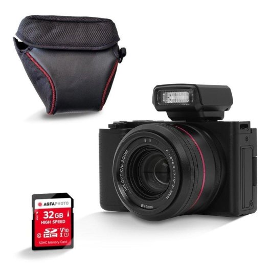 Fotocamera digitale Agfaphoto Realishot C130 16MP Wi-Fi 4K Touch SD 64GB Nero