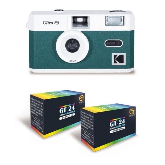 Appareil photo Agfaphoto Ultra F9 Vert Objectif 31mm F/9 Flash + 2 Films 24 poses