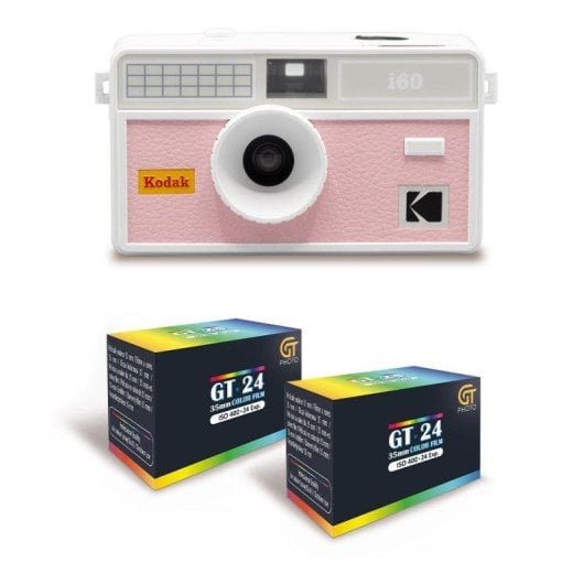Appareil photo Agfaphoto Kodak I60 Blanc Beige Rétro flash Film 2x24 poses