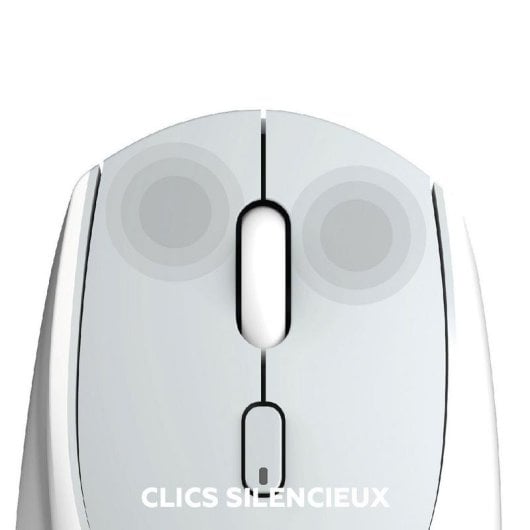 Souris Mobility Lab Pop Gum Bluetooth RF 1600DPI Blanche Clics Silencieux