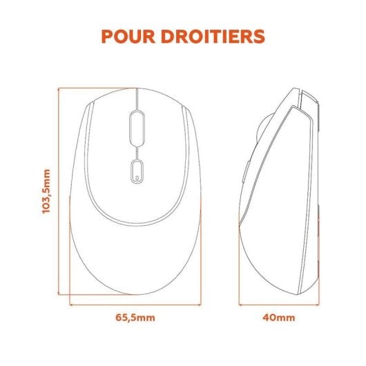 Souris Mobility Lab Pop Gum Bluetooth RF 1600DPI Blanche Clics Silencieux