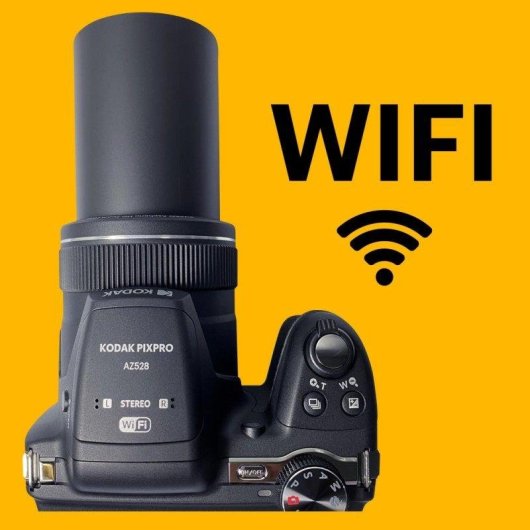 Cámara Kodak Pixpro AZ528 Bridge 16MP Zoom Óptico 52x Wi-Fi Funda Tarjeta 32GB