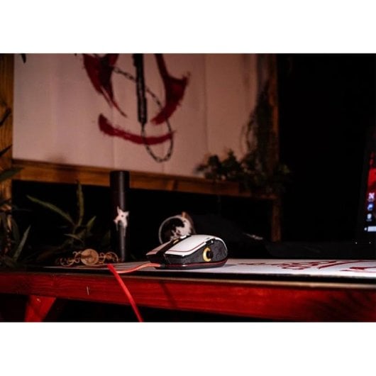 Ratón Lexip Assassin’s Creed Shadows USB Type-A 12000 DPI Nero Oro Rosso Bianco Joystick