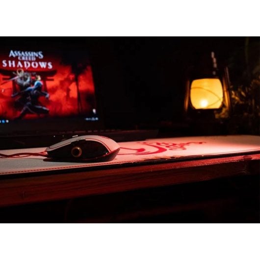 Ratón Lexip Assassin’s Creed Shadows USB Type-A 12000 DPI Nero Oro Rosso Bianco Joystick