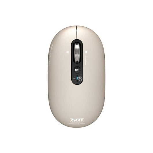 Souris Port Designs PURE MAC Bluetooth 3200DPI Beige Ambidextre Rechargeable Multidispositif