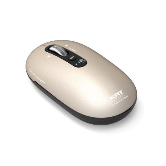 Souris Port Designs PURE MAC Bluetooth 3200DPI Beige Ambidextre Rechargeable Multidispositif