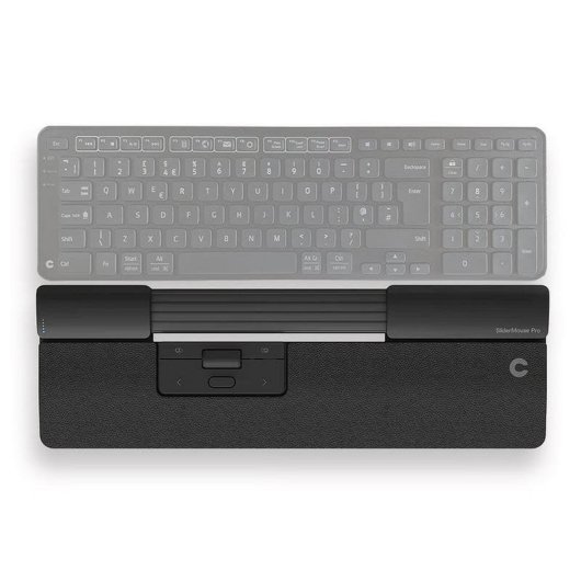 Ratón Contour Design SliderMouse Pro Slim USB 2800 DPI Schwarz Ergonomisch Vegan