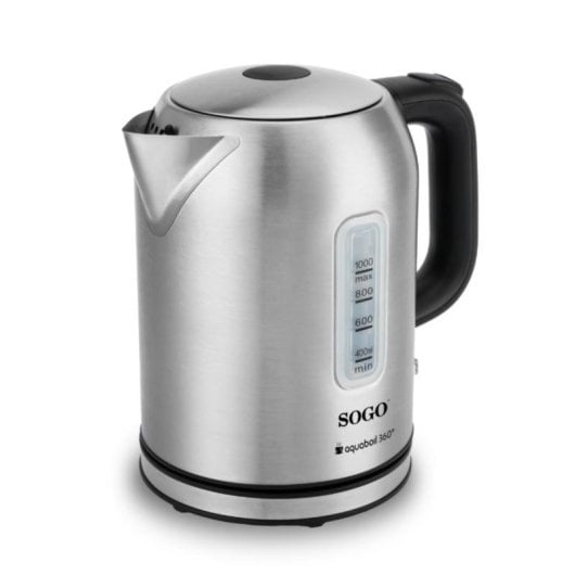 Wasserkocher Sogo KET-SS-7780 1L 2200W Edelstahl kabellos 360° Basis Automatikabschaltung