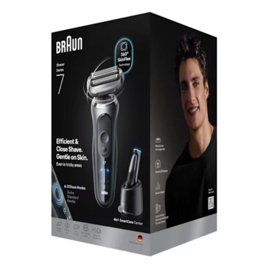 Elektrorasierer Braun Series 7 72-G7200CC Kabellos 60min Nass- und Trockenrasur 3 Einstellungen Schnellladung