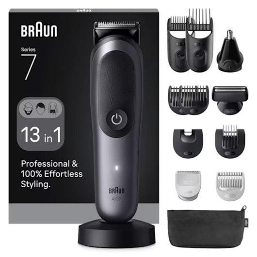 Cortadora de pelo Braun AIO7560 Recargable Inalámbrica 14 longitudes