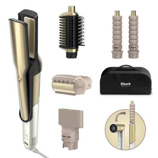Multi-Haarstyler Shark HD6051SEU 1500W Keramik Airflow 120-220°C Zubehör Gold