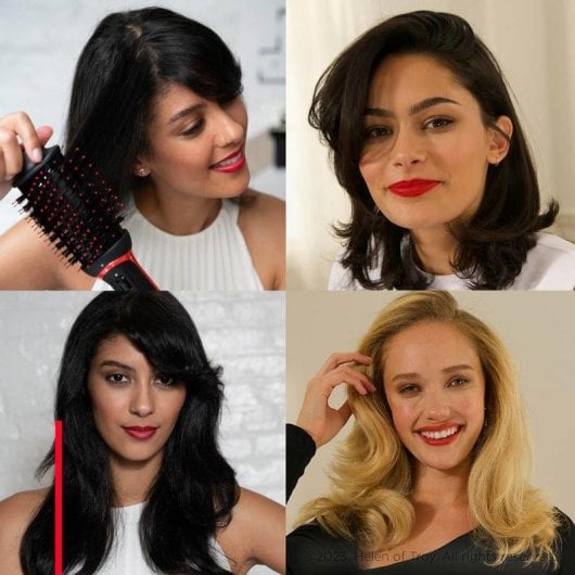 Multistyler Revlon RVDR5333E 1100W Céramique 4 Températures 3 Accessoires Noir Rouge