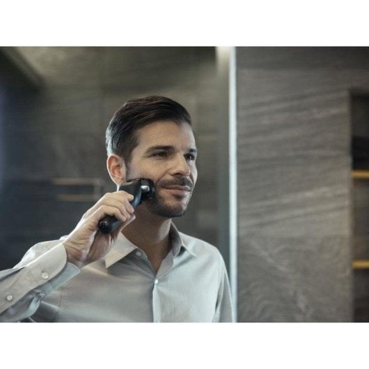 Barbeador Facial Panasonic ES-LS6A Recarregável 50min Seco e a Húmido 6 Lâminas Carregamento Rápido