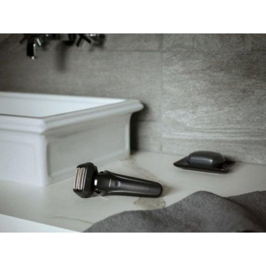 Barbeador Facial Panasonic ES-LS6A Recarregável 50min Seco e a Húmido 6 Lâminas Carregamento Rápido